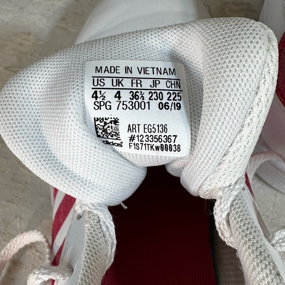 Adidas Grand Court Pink Glitter Sneakers Women’s 6 Youth 4.5 - Picture 7 of 7